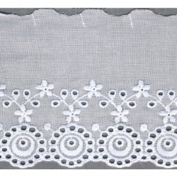 Broderie anglaise 80 mm - blanc