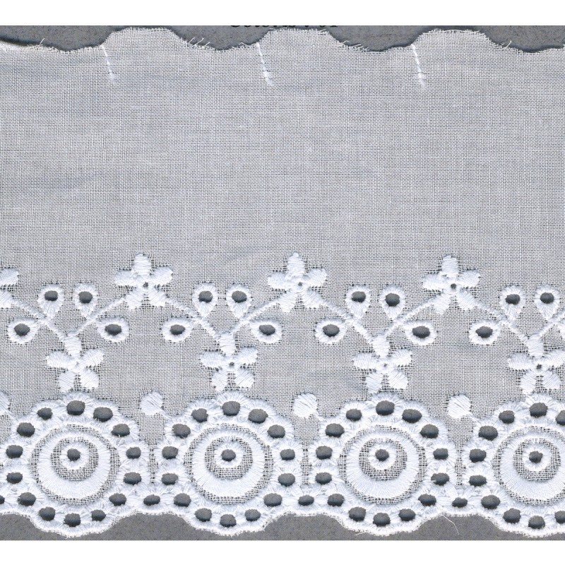 Broderie anglaise 80 mm - blanc