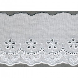 Broderie anglaise 73mm - blanc
