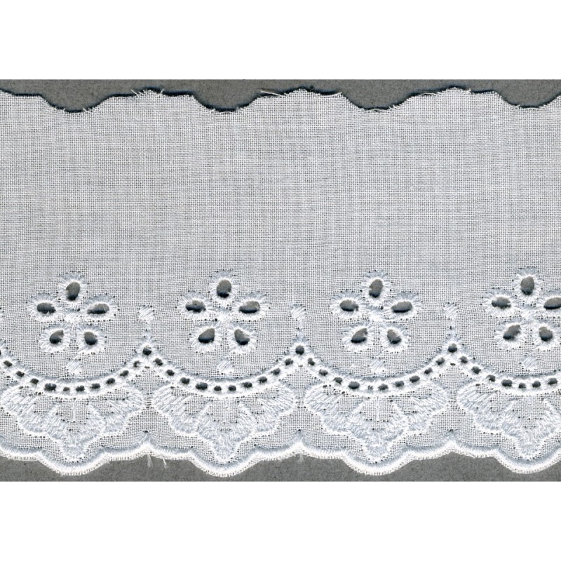 Broderie anglaise 73mm - blanc