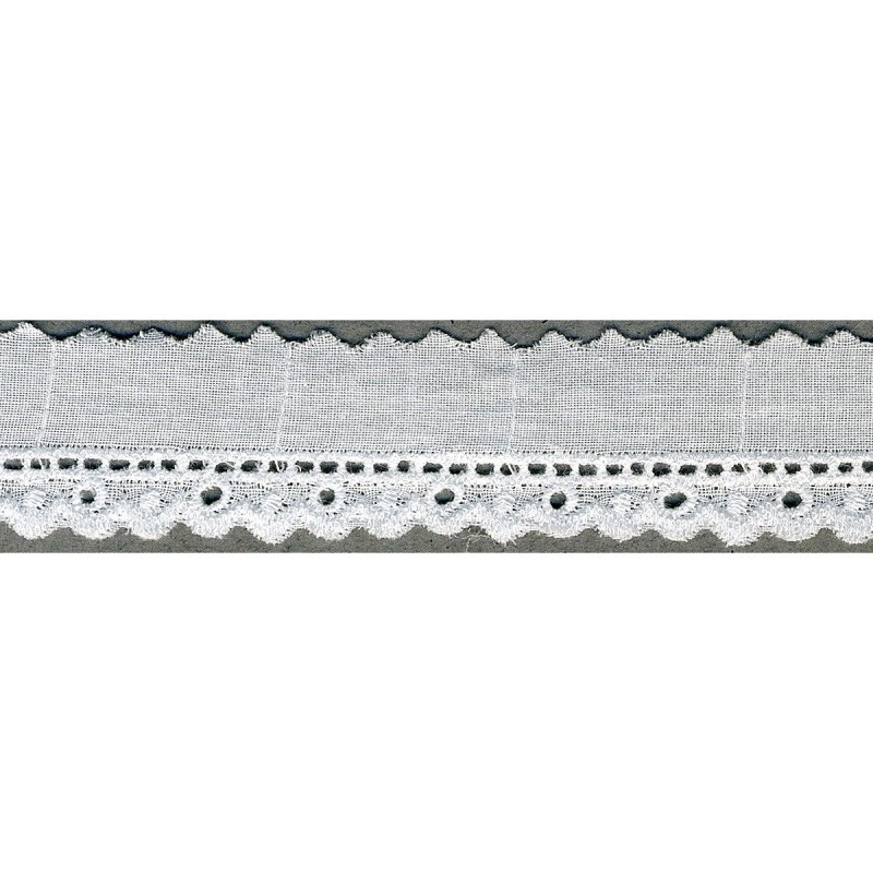 Broderie anglaise 25mm - blanc