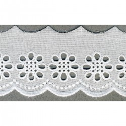 Broderie anglaise 55mm - blanc