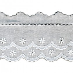 Broderie anglaise 65 mm - blanc