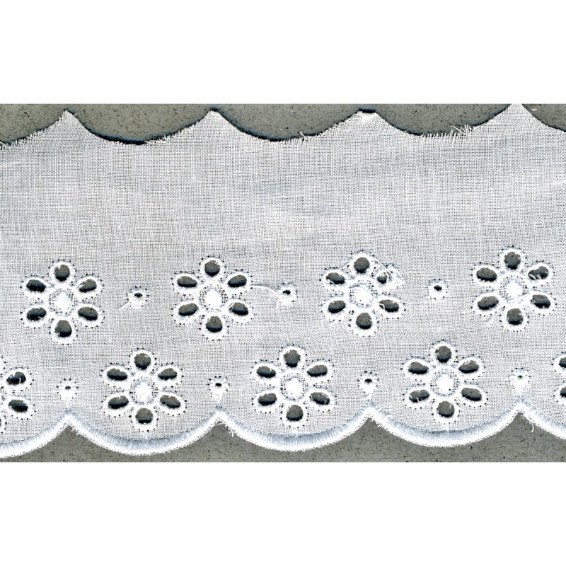 Broderie anglaise 50 mm - blanc