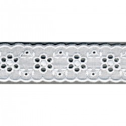Broderie anglaise 30mm - blanc