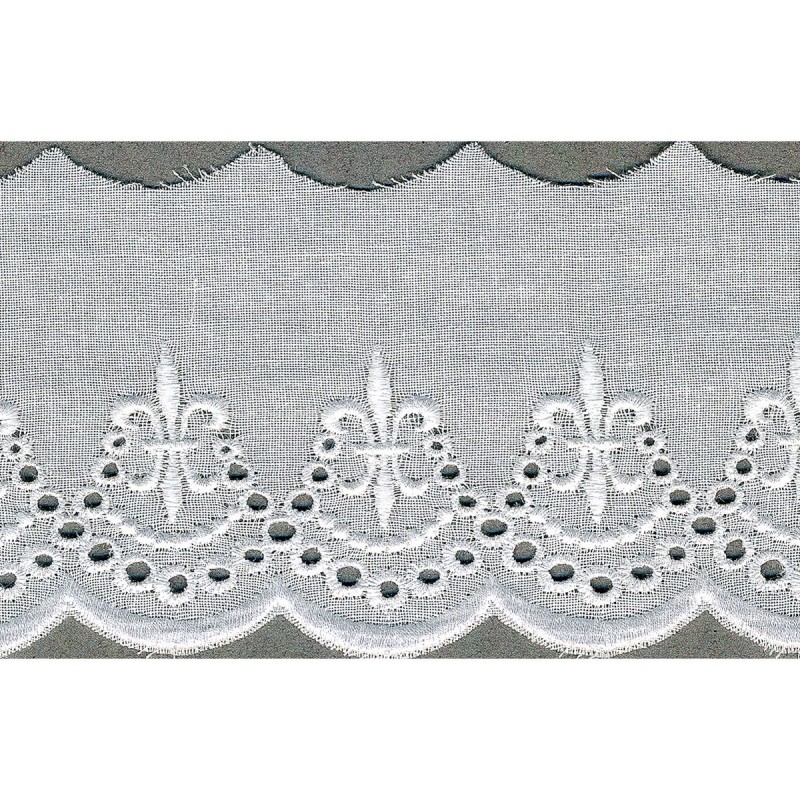 Broderie anglaise 60mm - blanc