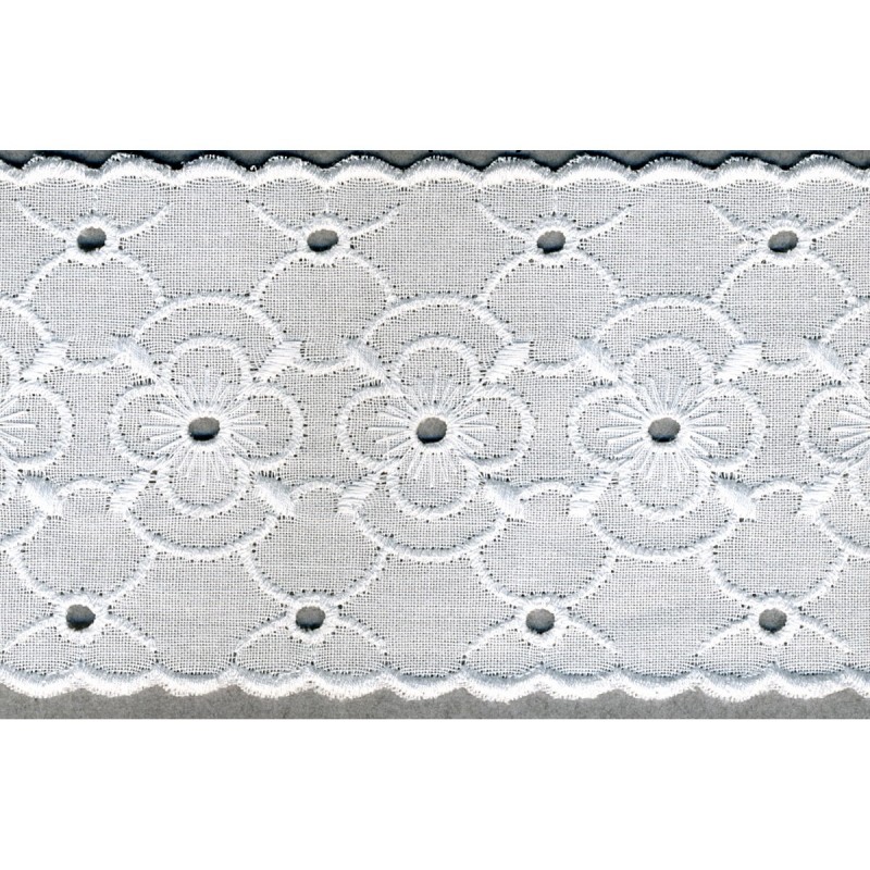 Broderie anglaise 60mm - blanc
