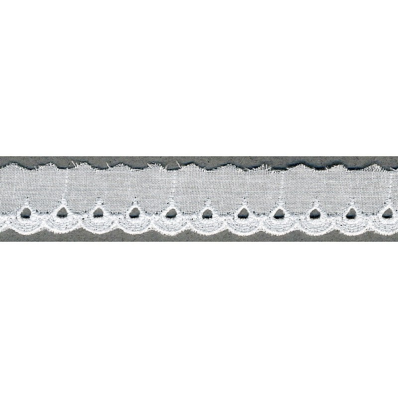 Broderie anglaise 20mm - blanc