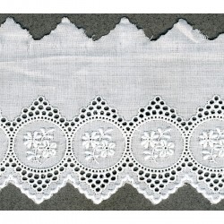 Broderie anglaise 75mm - blanc