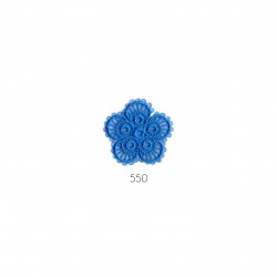 Fleur broderie 2,5x2,5 - bleu tropique