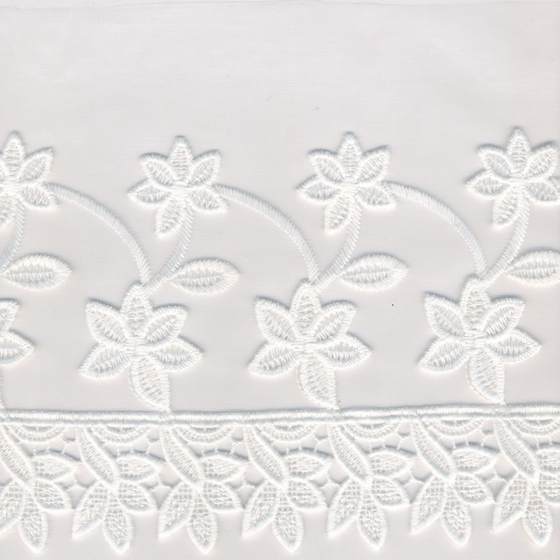 Guipure/voile 19,50 cm - blanc