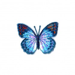 Papillon paillettes - bleu