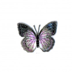 Papillon paillettes - gris