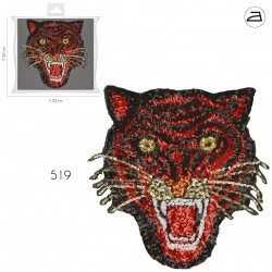 Patch tigre sequins - rouge