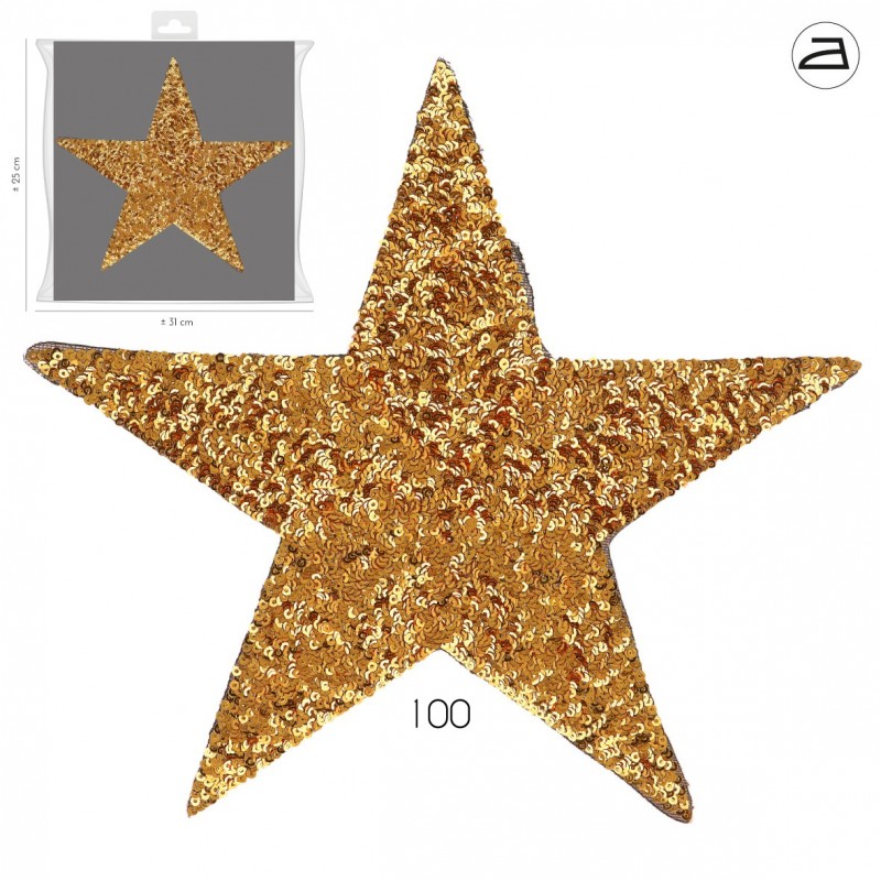 Patch étoile sequins - or