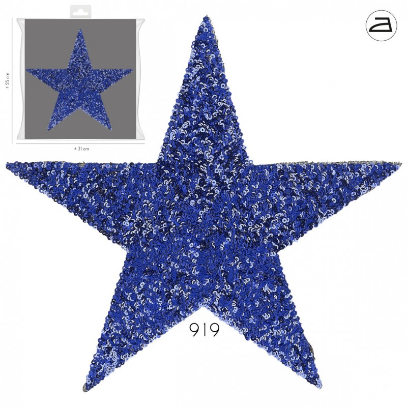 Patch étoile sequins - navy