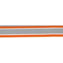 Elastique rayures 18 mm - orange