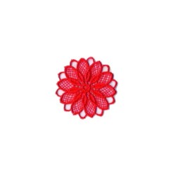 Fleur ajouree 3,5x3,5 - rouge