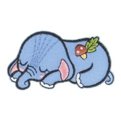 Ecusson animaux endormis - éléphant