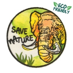 Ecusson save nature - elephant