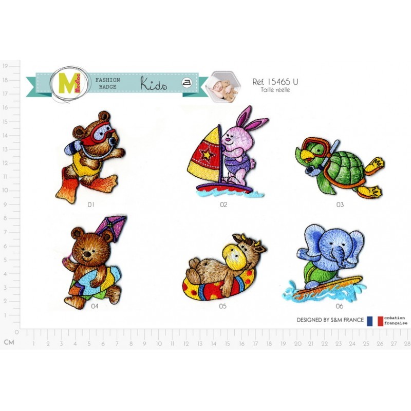 Lot de 1 patchs brodés de perles de fourrure en forme d'ours, décoration pour vêtements d'ours, insigne décoratif à coudre