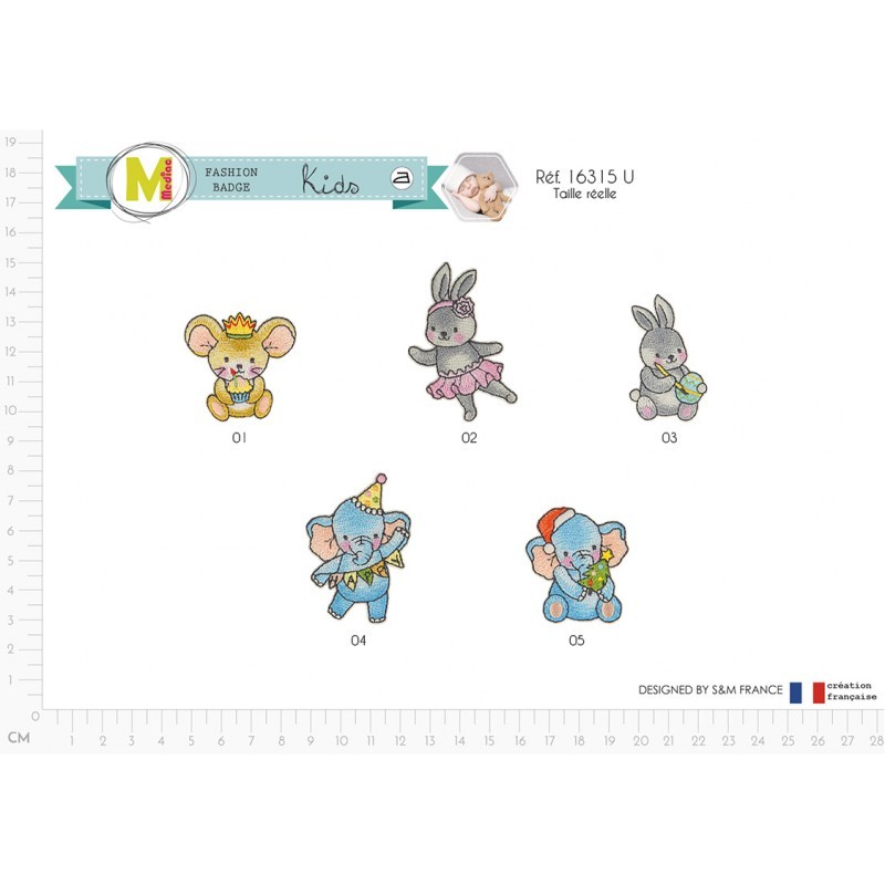 Patch écusson Thermocollant Souris | Dimensions 8.5 X 5.5 Cm - En Polyester, Pour Customiser Vêtements Et Accessoires