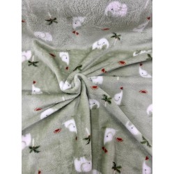 Doudou imprimé Elephant Fd vert amande 2