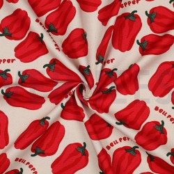 Canvas Poivrons Fond Ecru